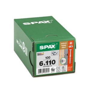 0161010601105 Karmiruuvi SPAX 6,0 x 110 mm, 100 kpl