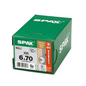 0161010600703 Karmiruuvi SPAX 6,0 x 70 mm, 100 kpl