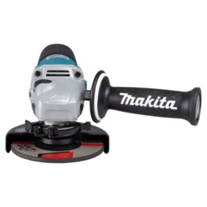 Makita GA5040CF01 kulmahiomakone – tehokas 1400 W moottori, säädettävä kierrosluku ja SJS2-tärinänvaimennus. Ergonominen ja turvallinen valinta ammattikäyttöön.