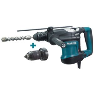 Makita PoravasaraHR3210FCT 850 W • SDS-PLUS • 32 mm • 4,9 JTärinävaimennettu raskaaseen ammattikäyttöön soveltuva kolmetoiminen poravasara vaihtoistukalla