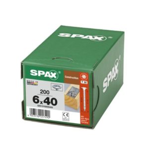 0251010600405 Rakennusruuvi SPAX 6,0 x 40 mm, 200 kpl