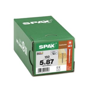 0251010500875 Rakennusruuvi SPAX 5,0 x 87 mm, 150 kpl