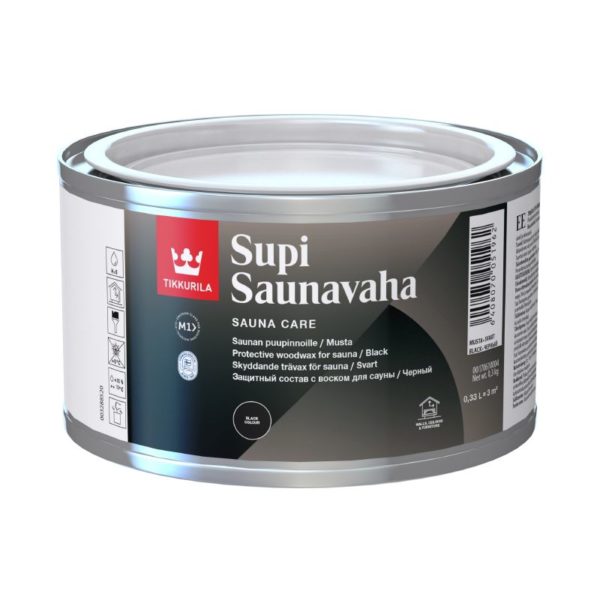 Tikkurila Supi Saunavaha Musta 0,333l