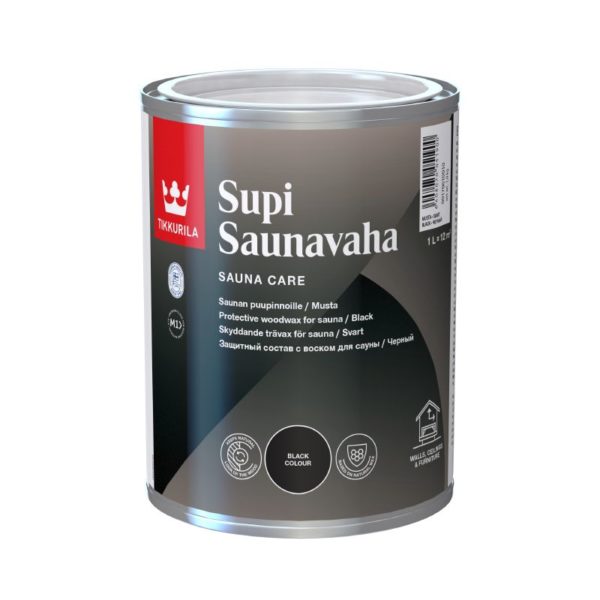 Tikkurila Supi Saunavaha Musta 1L