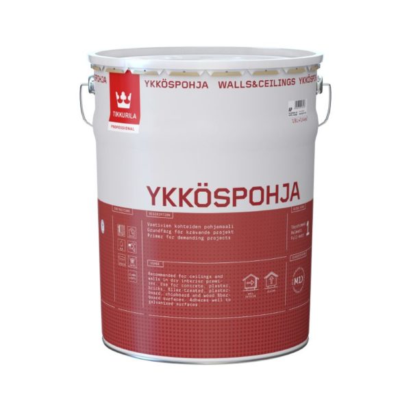 Tikkurila Ykköspohja Pohjamaali Valkoinen 18L